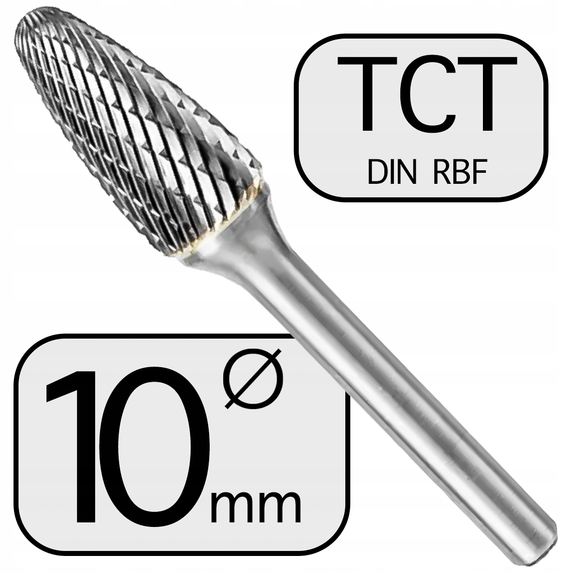 10 mm Pilnik Obrotowy do metalu RBF Zaokrąglony Marka inny