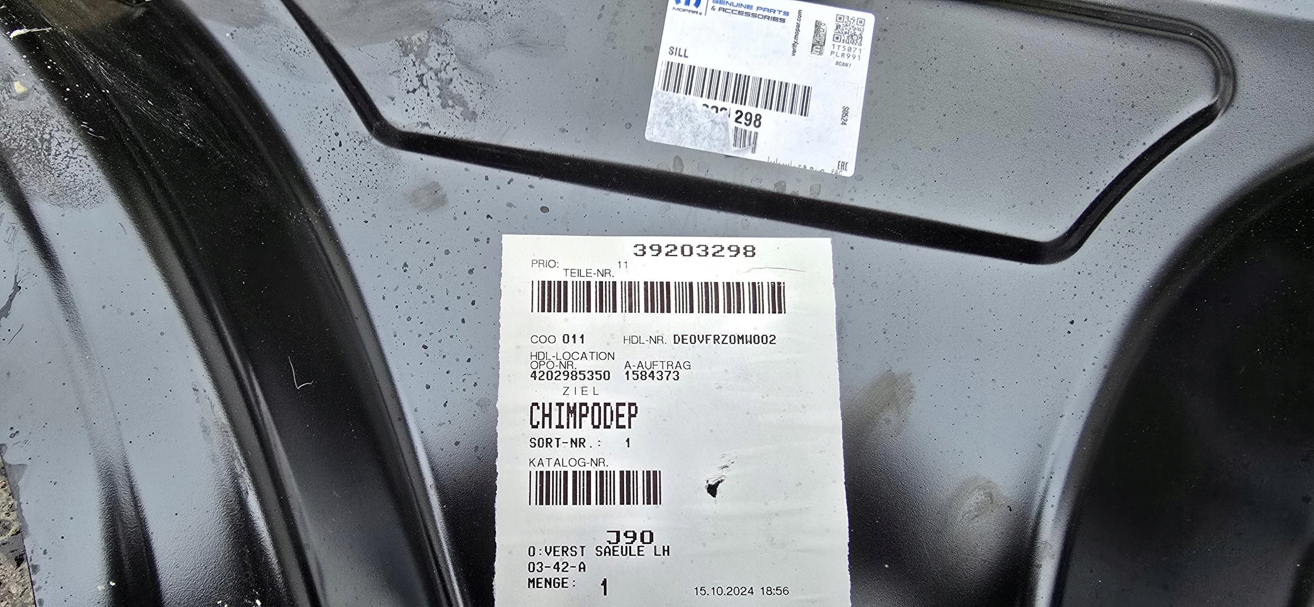 threshold pillar left OPEL CROSSLAND X 39203298