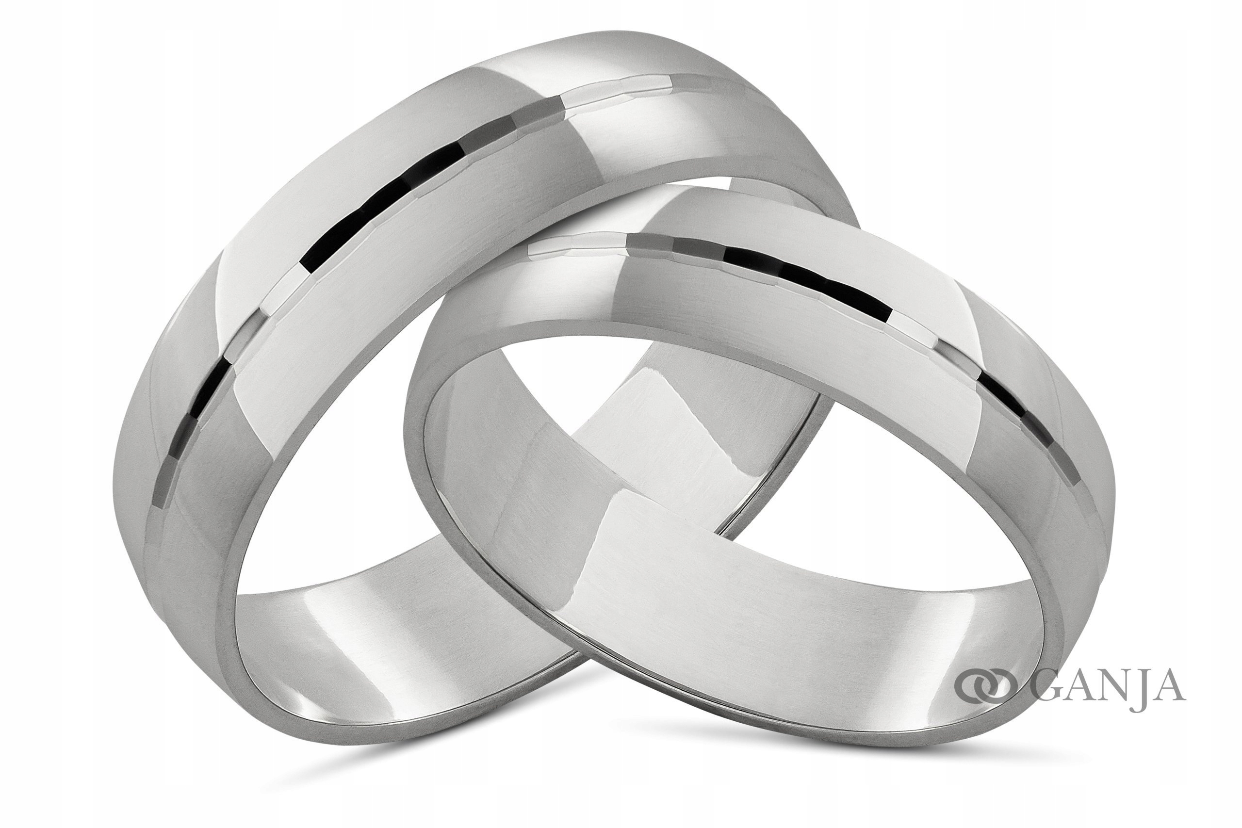 Stříbrné snubní prsteny ryzosti 925 Gravírování Bonus! 5OBR35