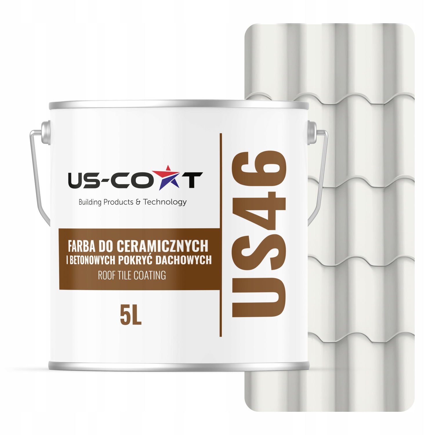 Farba Na Keramické Betónové Strechy Biela Cestná RAL9016 5L Matná