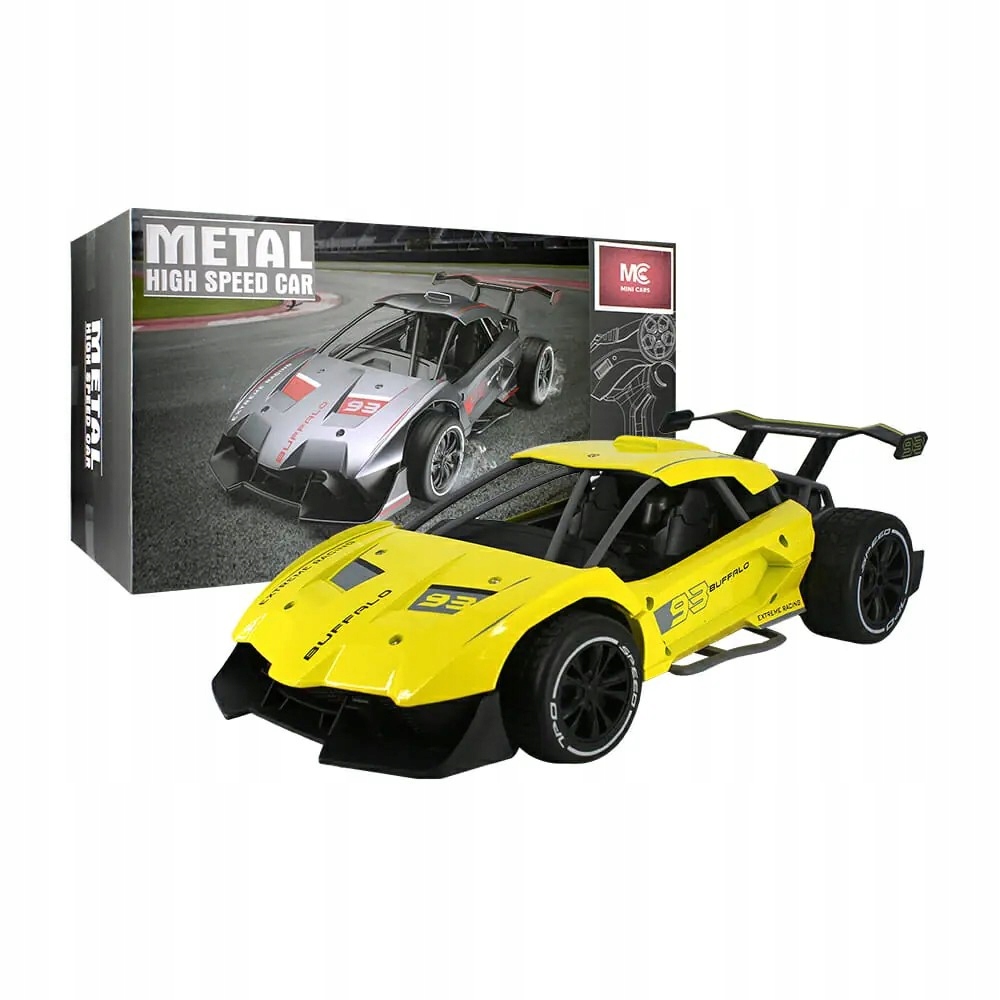 Auto Metalowe na radio w skali 1:14 w kolorze szarym