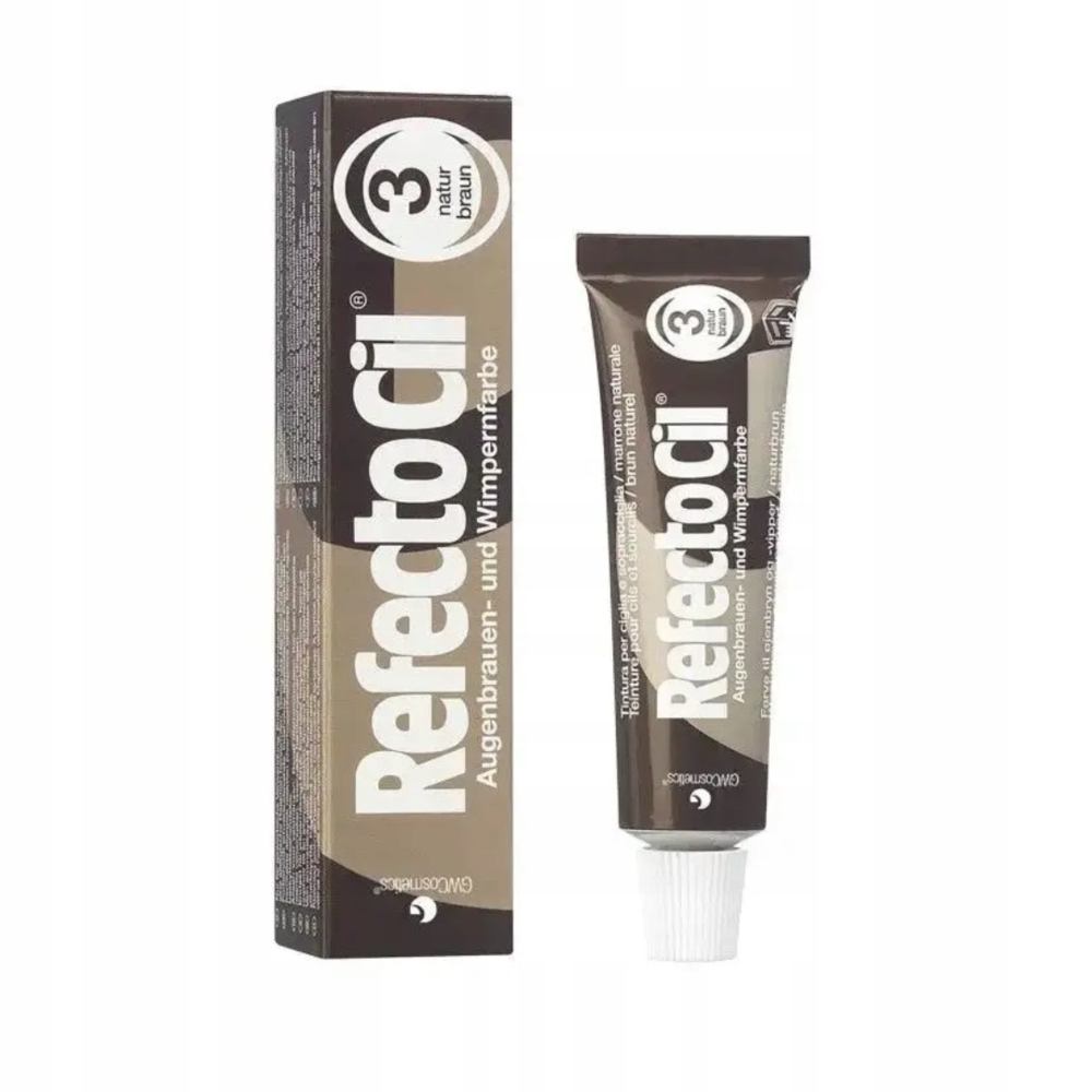 Farbka do brwi i rzęs RefectoCil nr 3, brązowa