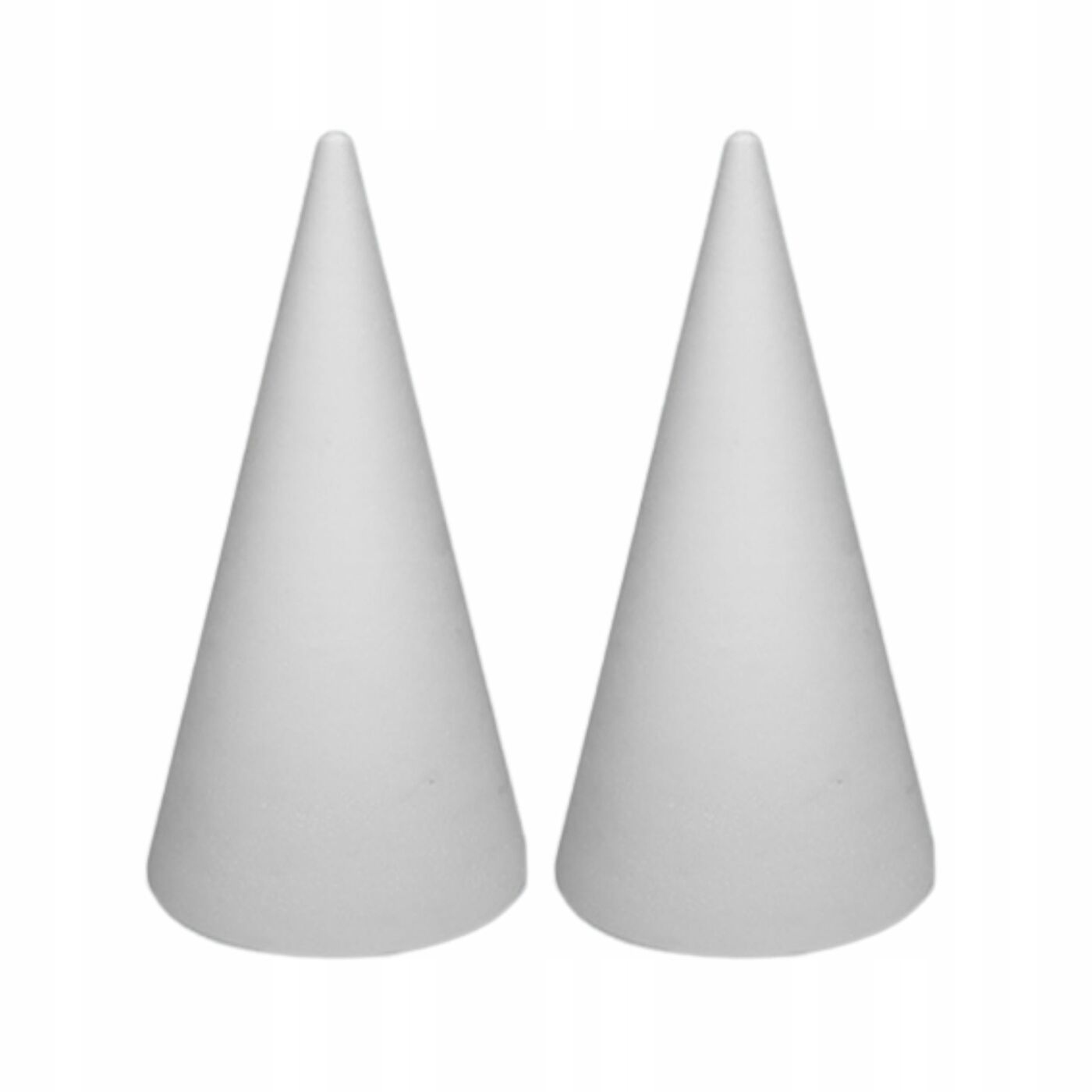 Dekorativní Kužel Z Polystyrenu Figurky pro dekoraci 100x250 mm Bovelacci 2 ks