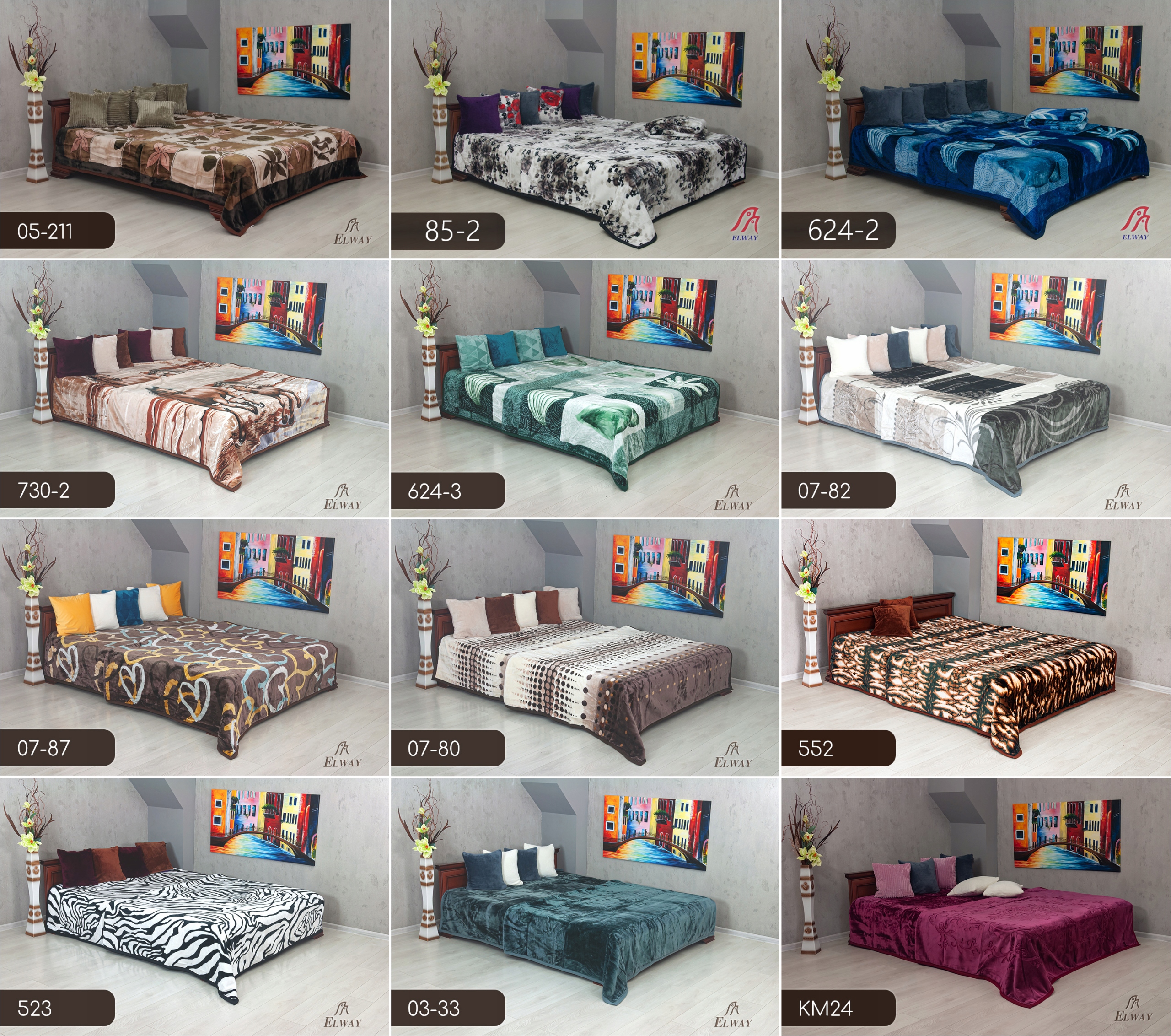 Koc narzuta 160x210 ELWAY GRUBY Długość 210 cm