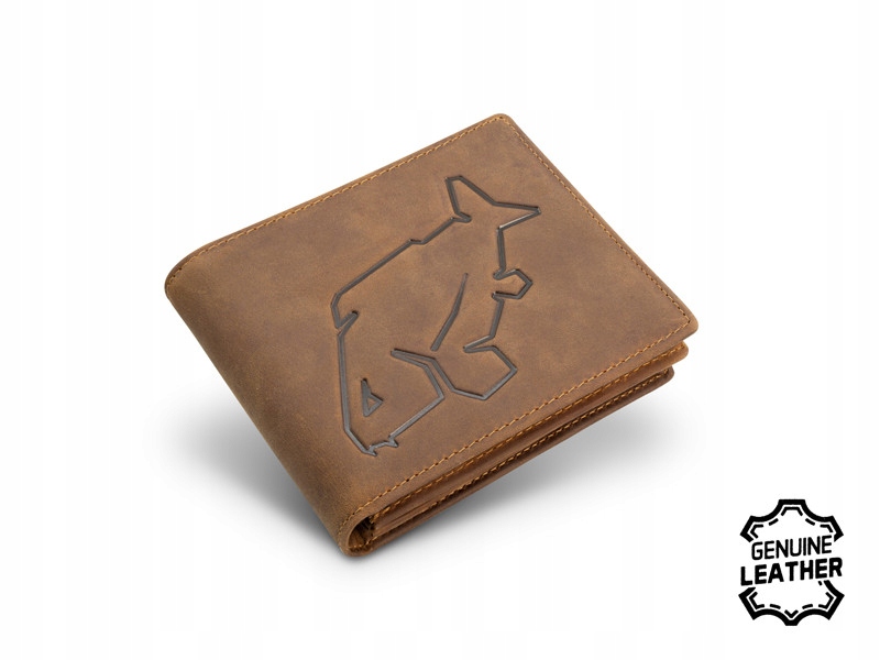 Skórzany portfel Delphin Carp OutLINE elegancja z motywem karpia
