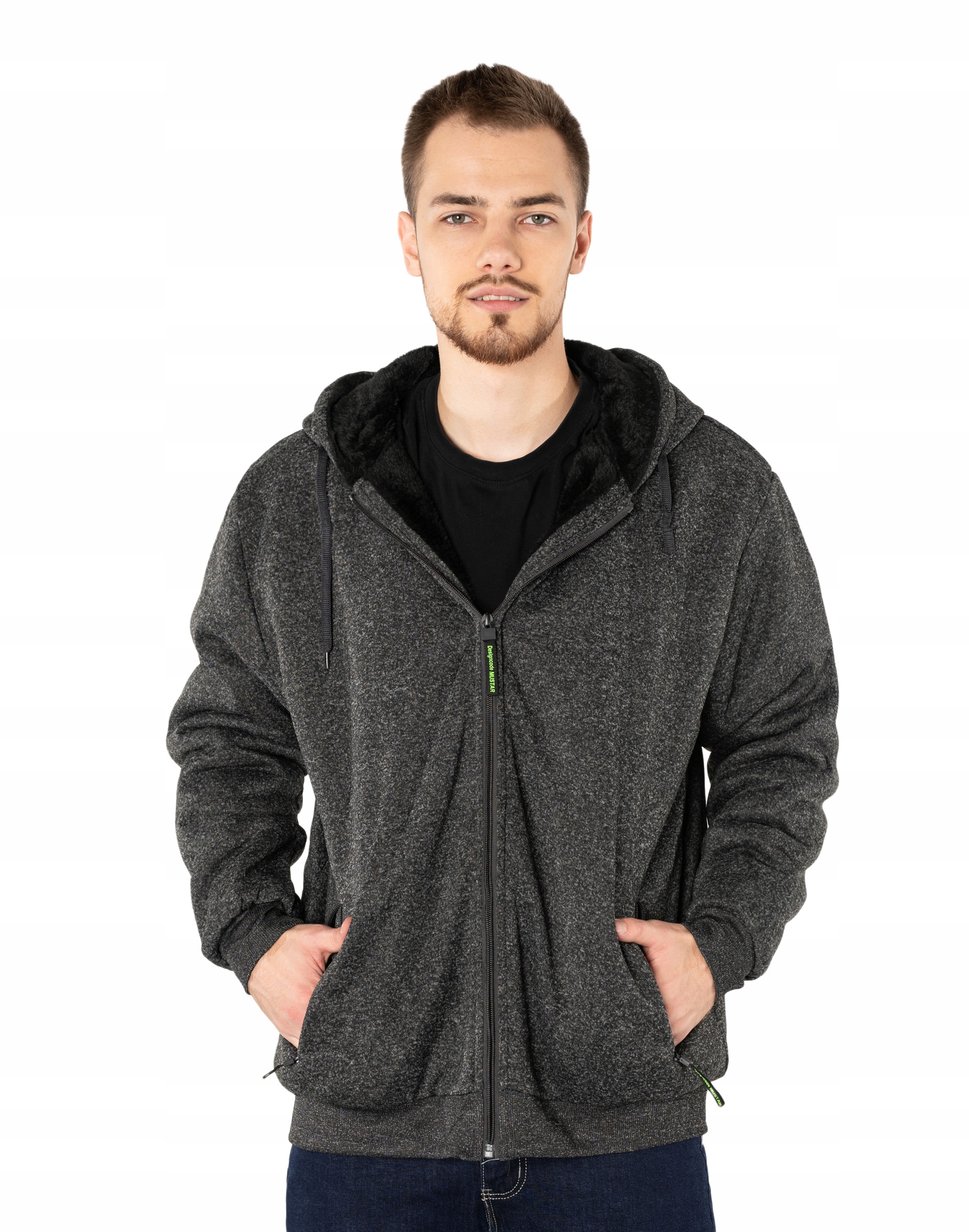 

Ciepła Bluza Męska Ocieplana Futerko 74604-01 6XL