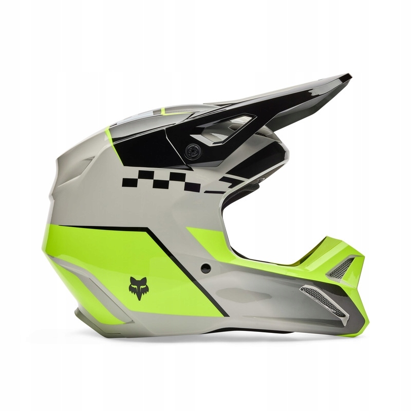 Kask Motocyklowy Junior Fox V1 Collect Grey Yellow (yl)