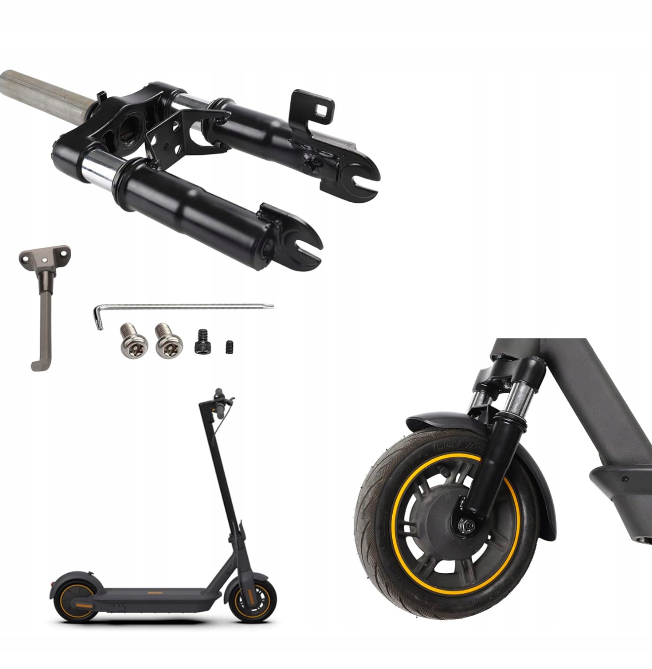 Fututech Widelec amortyzowany do Segway Ninebot Max G30 G30E G30 Le G30D