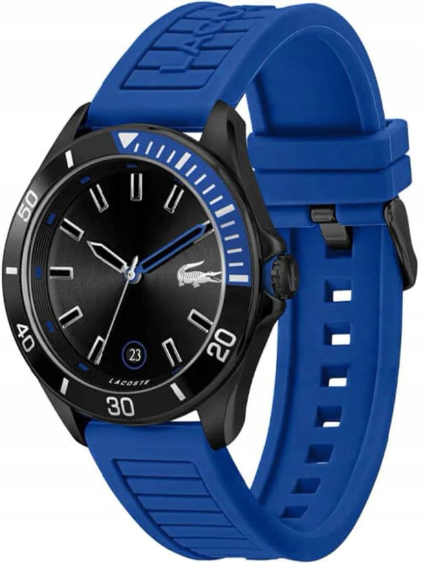 Mládežnické A Módní Pánské Hodinky Lacoste 2011262 Černo-modré S Datem