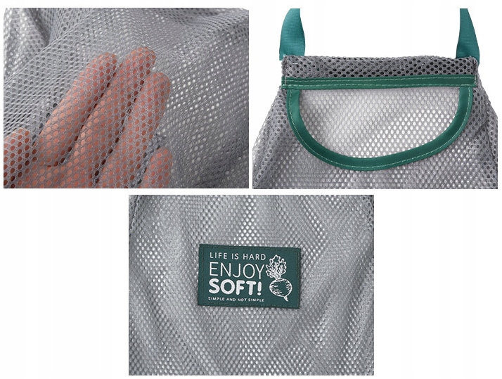 3x TORBA BAWEŁNA EKO WOREK PLECIONY WIELORAZOWY ZAKUPY EKOLOGICZNA SIATKA Materiał inny