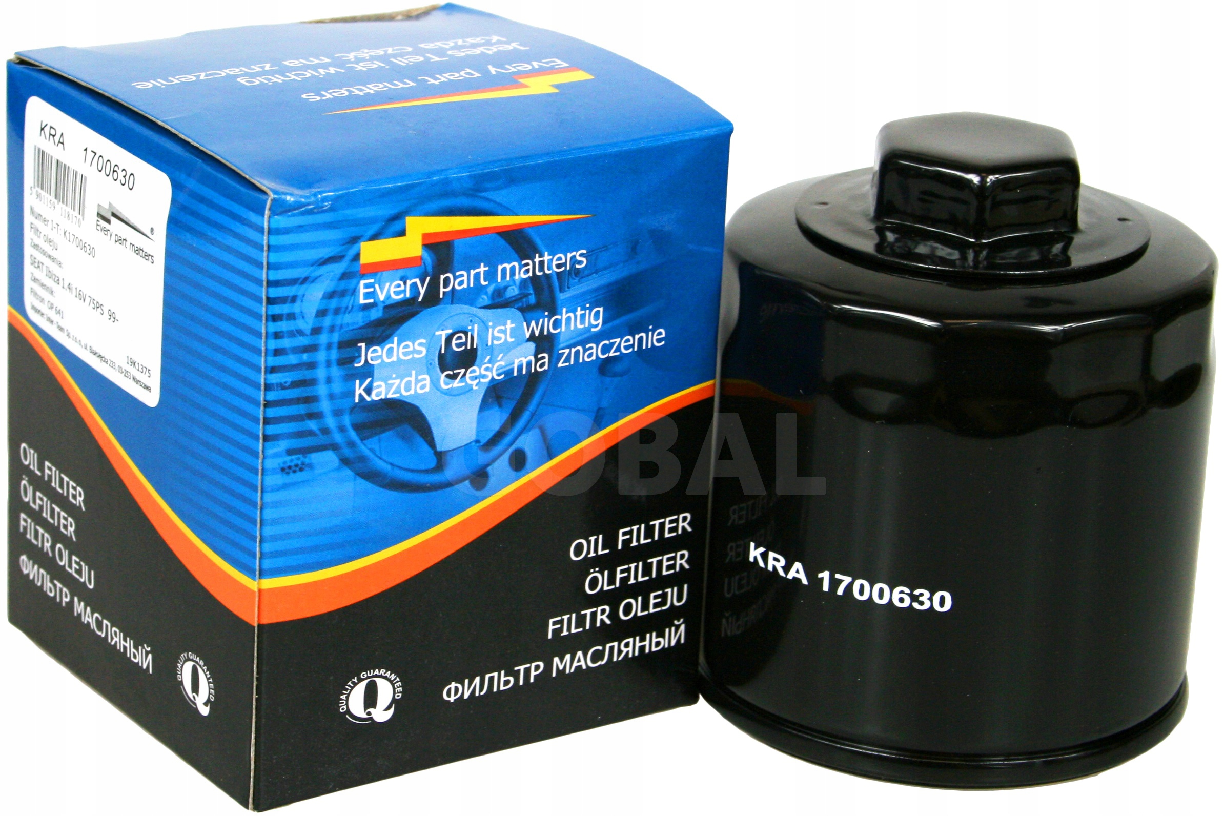

Filtr Oleju Kraft 1700630 Audi Vw Skoda Seat
