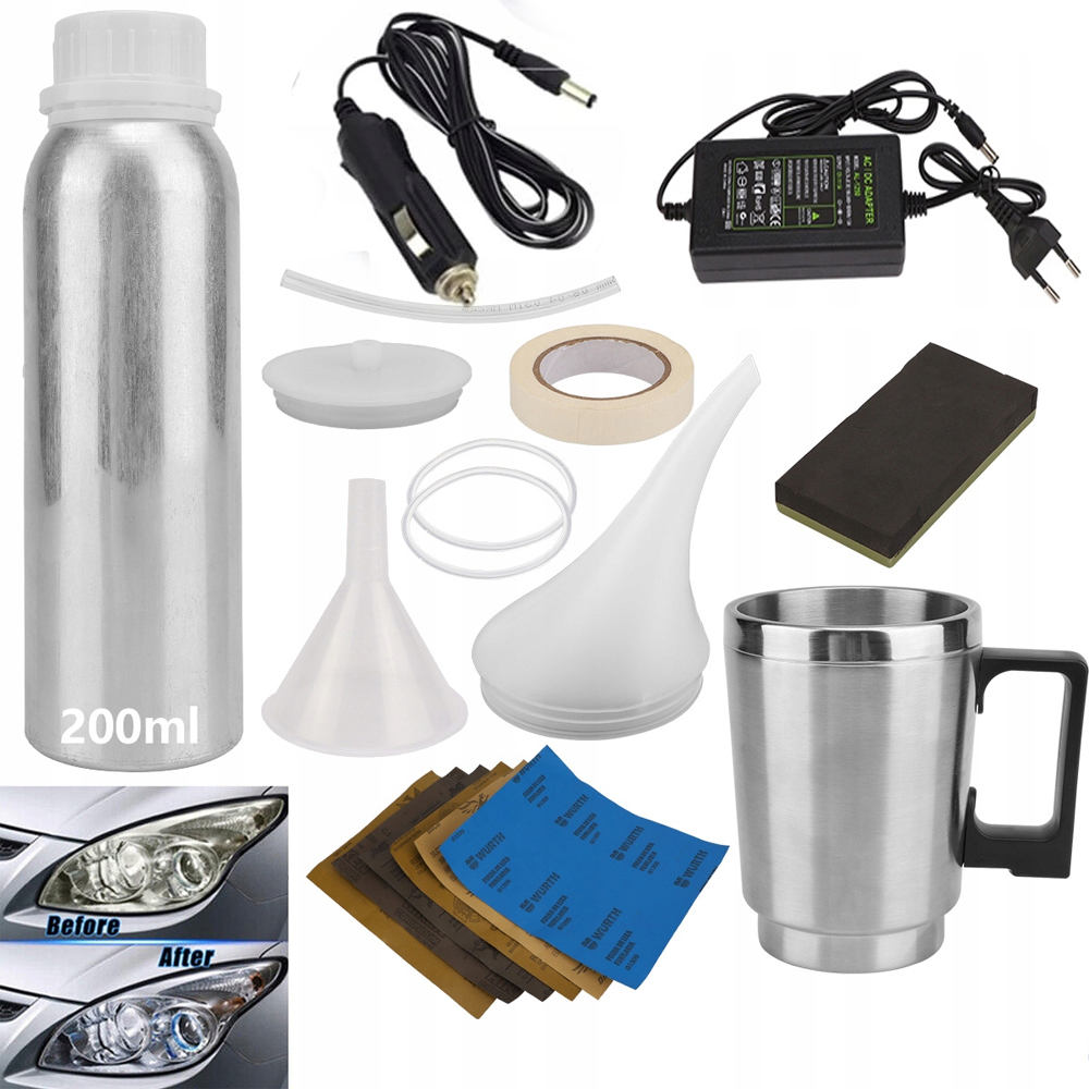 Sada pro renovaci světlometů automobilů Konvice Kufr