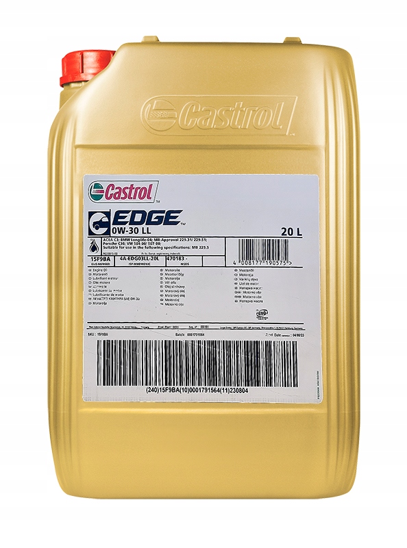 Olej Castrol 0W30 20L Edge LL C3 LL04 229.31 229.51 504.00 507.00