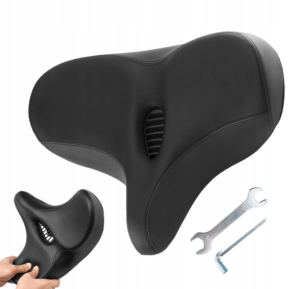 Siodełko Rowerowe Miękkie Duże Szerokie Miejskie Siodło Na Rower