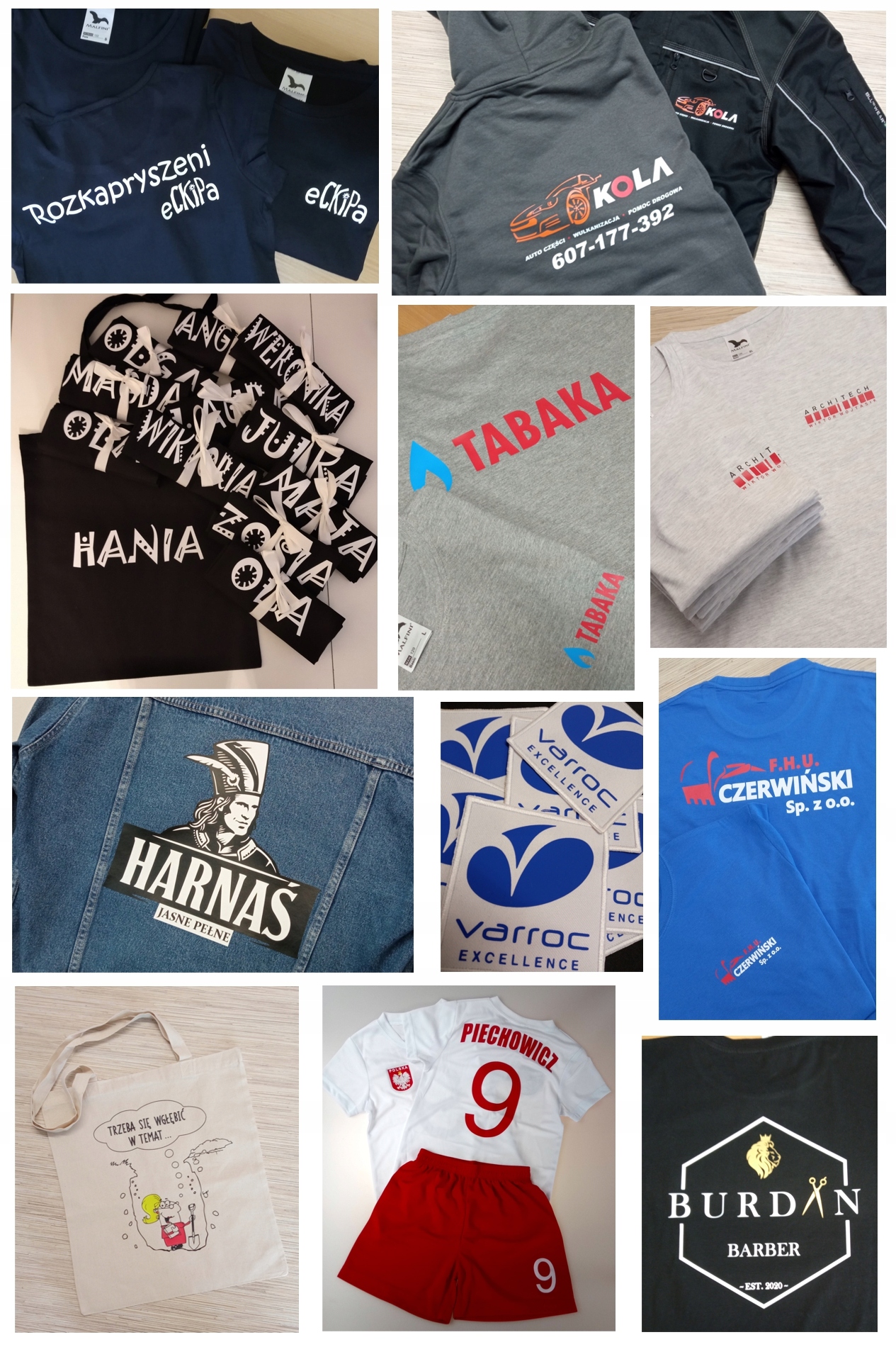 Bluza JHK z własnym haftem LOGO FIRMY nadruk S Rozmiar S