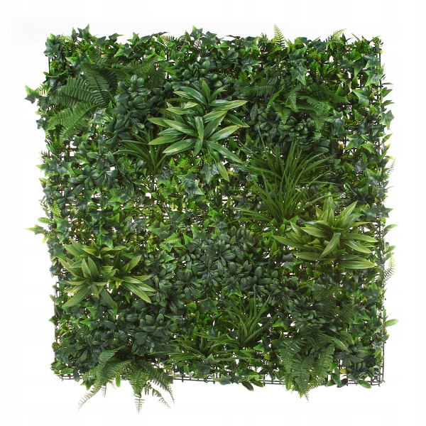 sztuczna zielona ściana mata 100x100 cm mix roślin