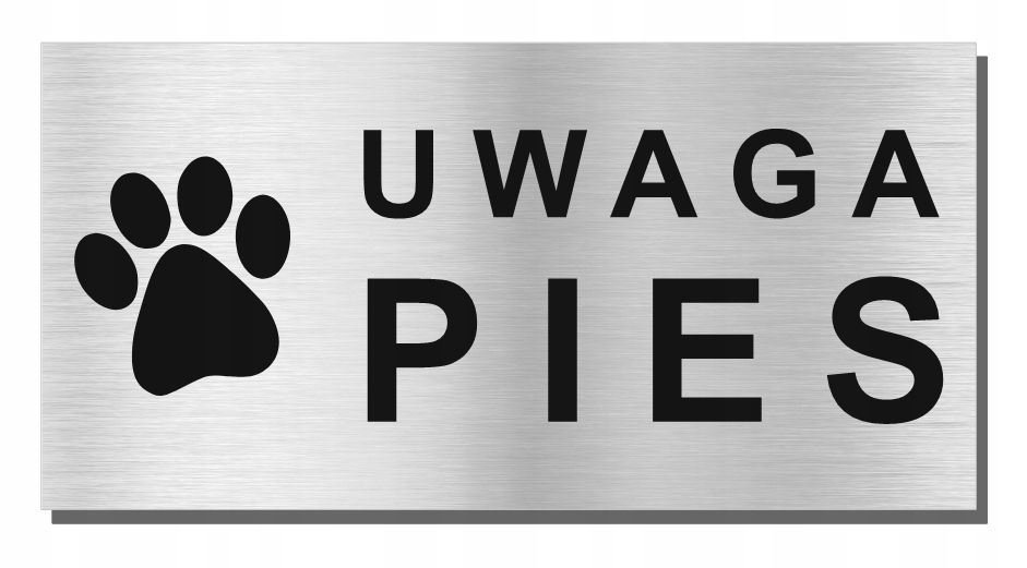 

Tabliczka Uwaga Pies Aluminiowa 20x10cm Uv