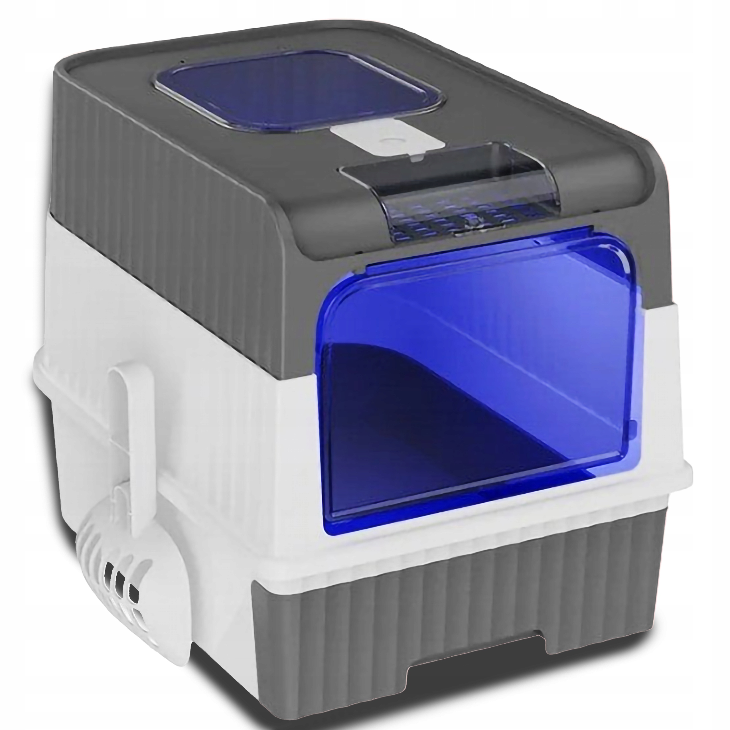 Velká Uzavřená Toaleta Pro Kočky S Zásuvkou, Baktericidní Lampou A Lopatkou