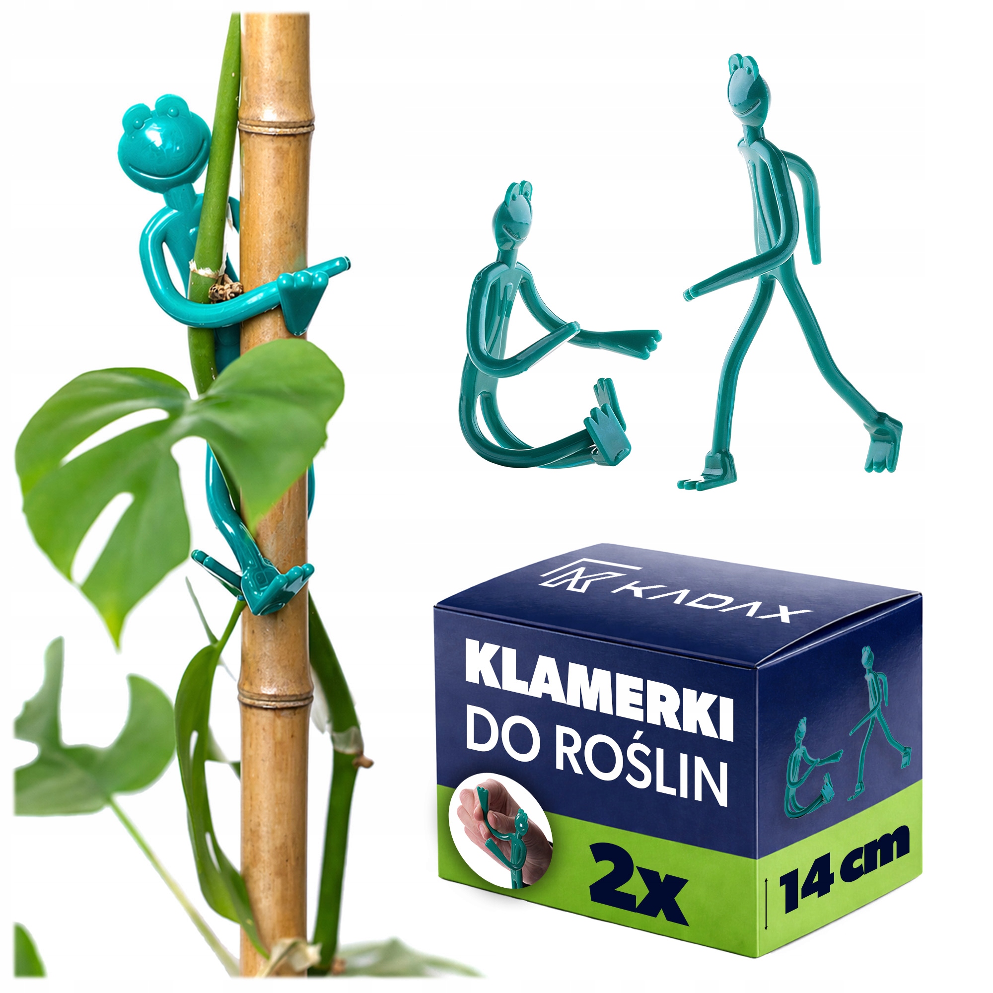 2 SZT ZAPINKI DO ROŚLN KLIPSY MOCOWANIA ŁODYG PĘDÓW KWIATÓW OGRODOWE ŻABA