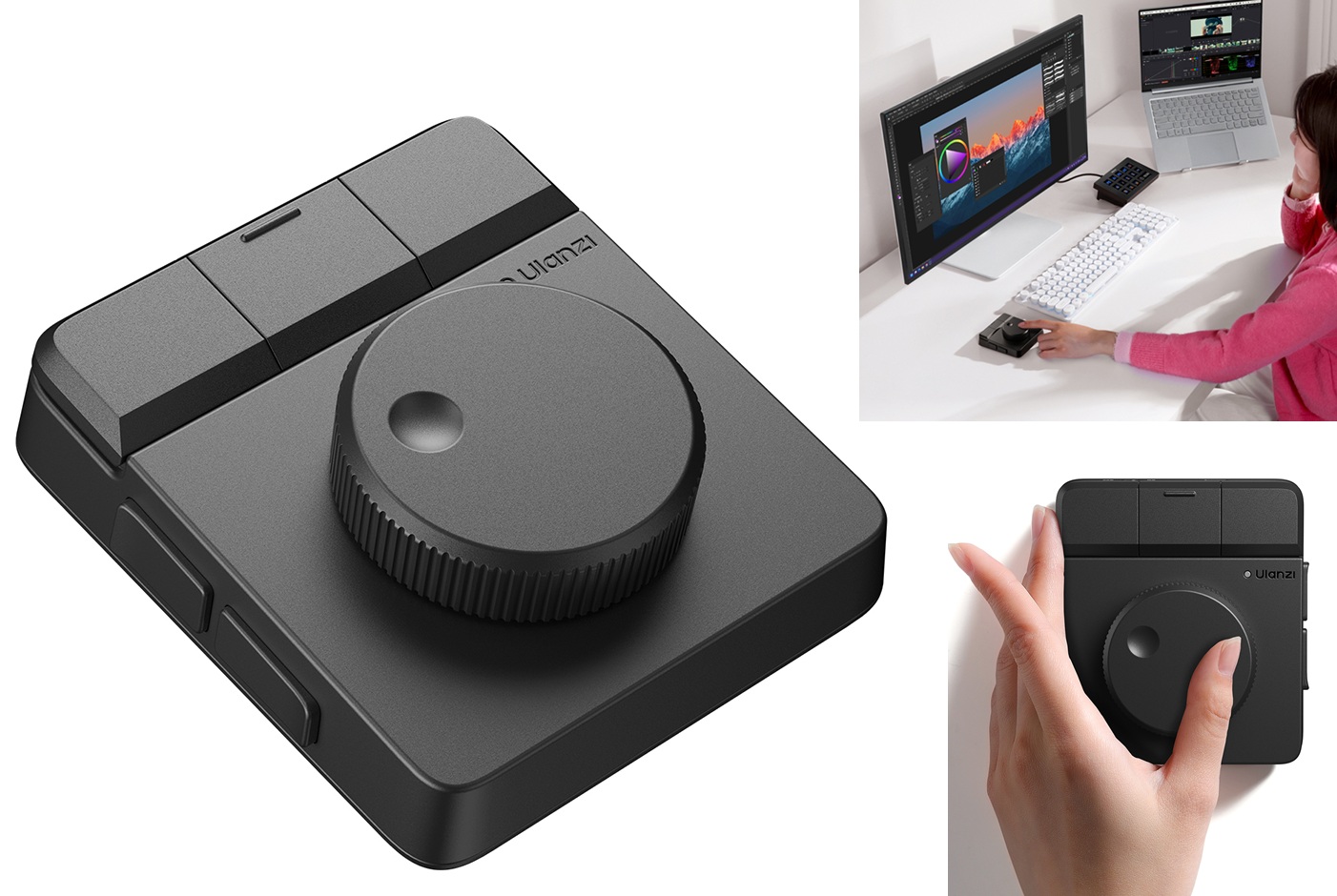 Konsola Kontroler z pokrętłem do wideo Haptyka Bluetooth 5.0 Ulanzi D100H