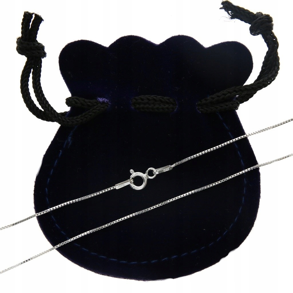 

Łańcuszek damski srebrny 925 kostka 50 cm