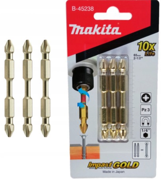 

Makita B-45238 Podwójna Końcówka Wkrętakowa PZ3