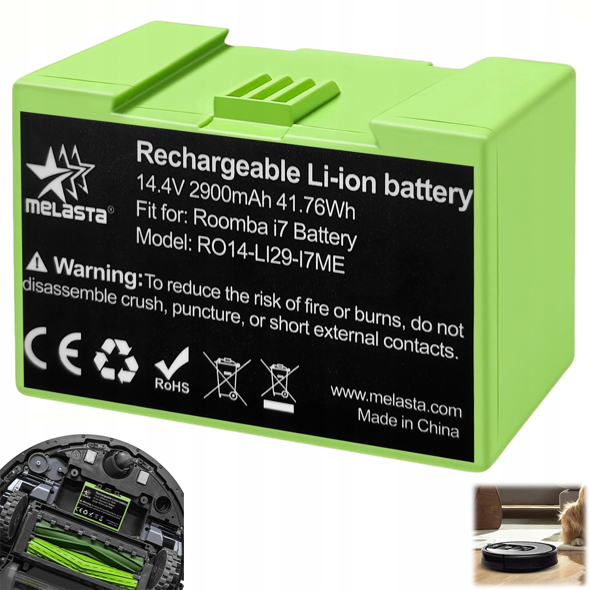 Bateria do iRobot Roomba i7 i3 i4 e5 e6 2900mAh 14.4V Li-ion