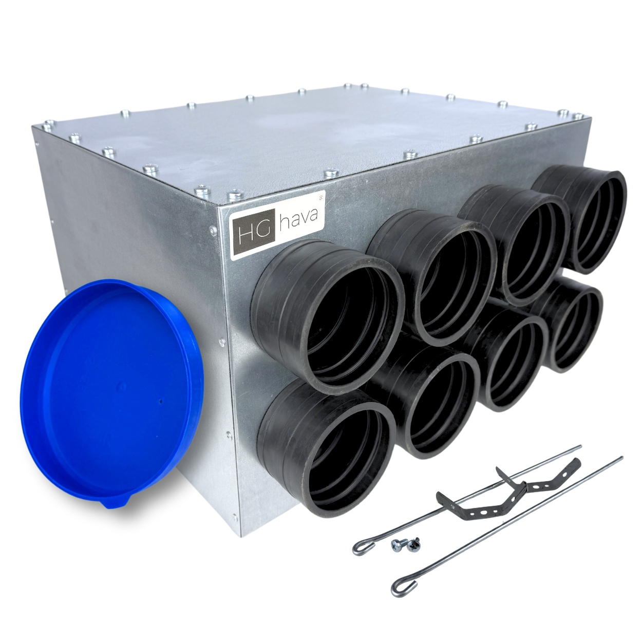 Rozvodná skříň průchozí rozdělovač ventilace fi200 8x75 mm