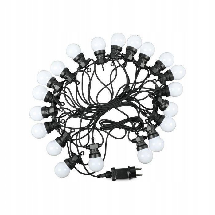 V-tac Led zahradní girlanda (šňůra) 10 metrů 20 žárovek 0,5W IP44