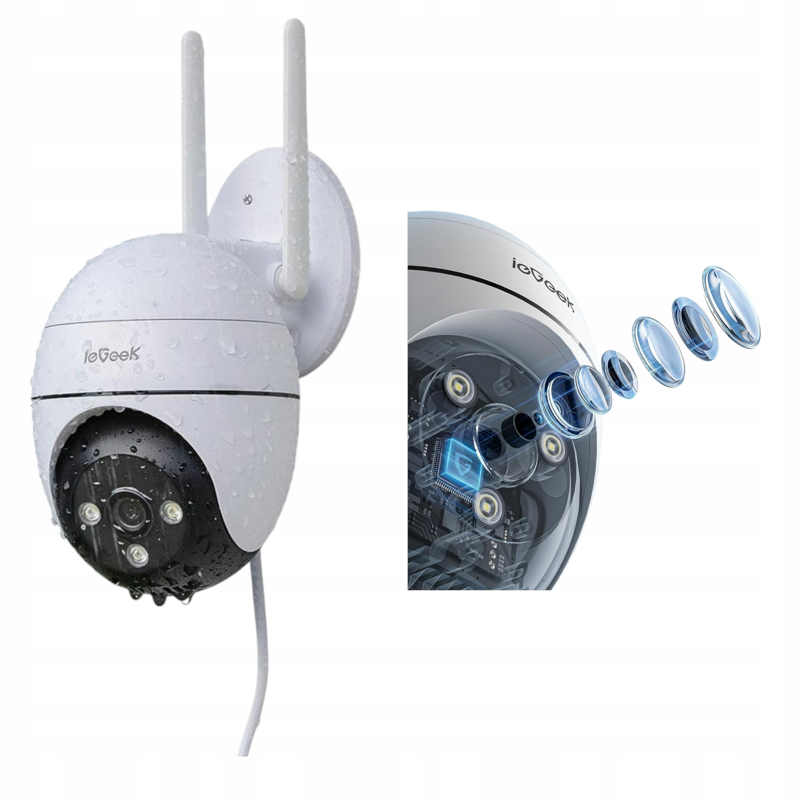 Vonkajšia vnútorná kamera Farebný obraz Detekcia pohybu Snímač pohybu