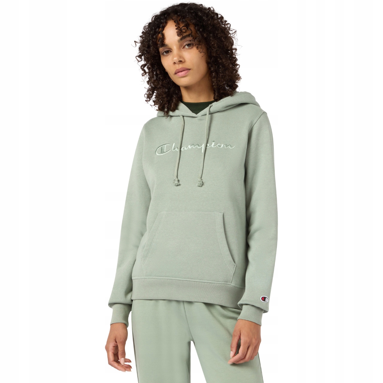 Mikina Champion Hooded Sweatshirt zelená 118379 GS148 Velikost L