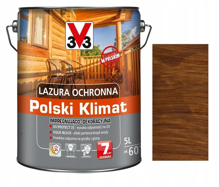 Lazura ochronna Polski Klimat 5l tek V33