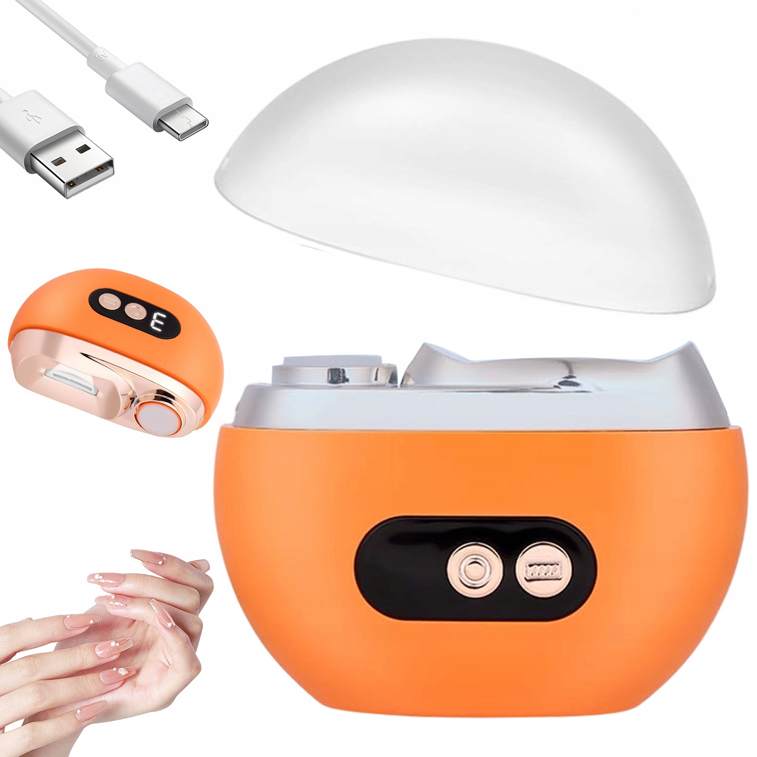 Elektrický Ořezávač Na Nehty Usb Přenosný Pro Dítě Seniory