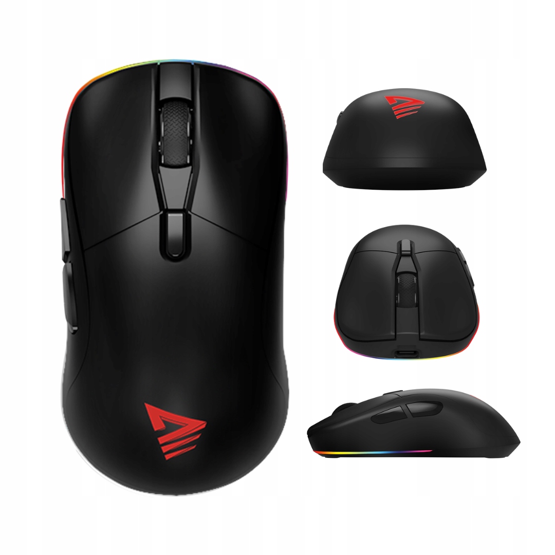Bezdrátová myš 2,4 GHz Savio Rift optický senzor Rgb 10000 Dpi černá