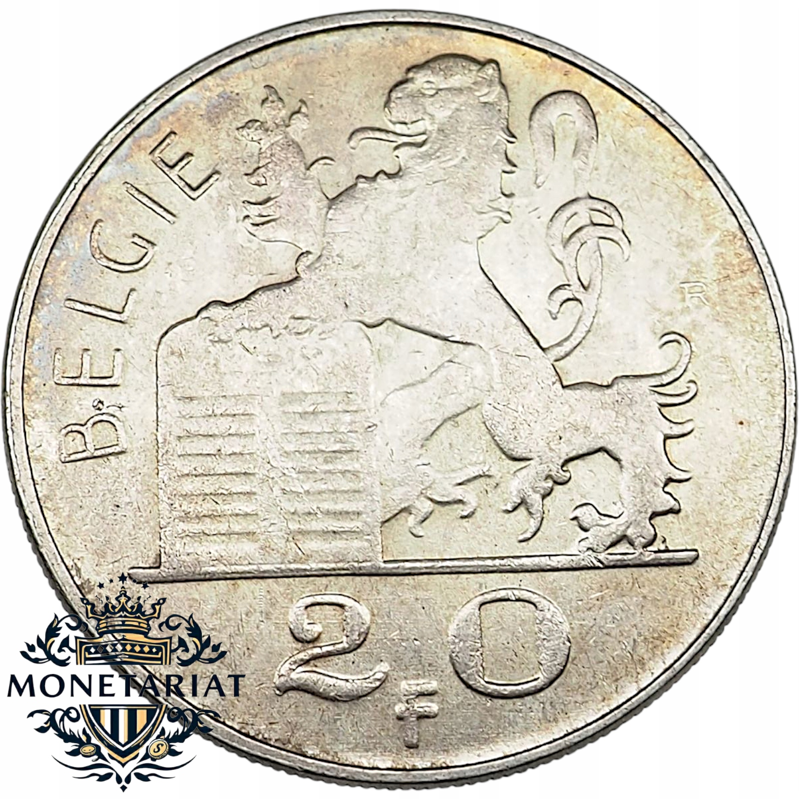 20 FRANKÓW 1953 BELGIE - BELGIA - RZADKA