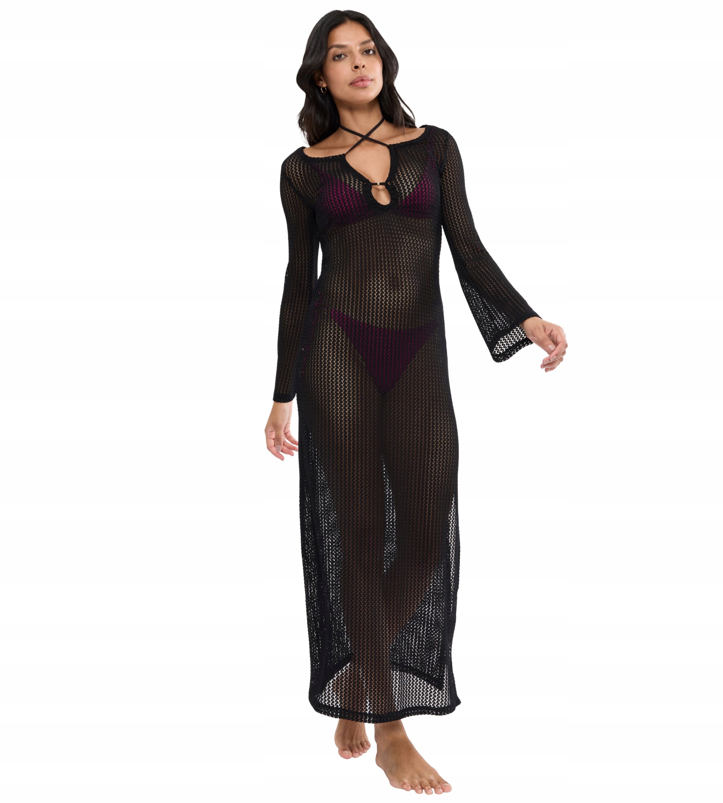 Šaty tunika Triumph Beach MyWear Crochet Long Dress Lsl 38