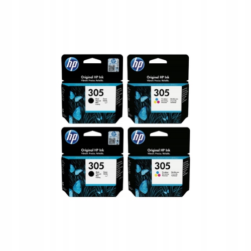 2x Tusz Hp 305 Czarny 3YM61AE 2x Tusz Hp 305 Kolor 3YM60AE