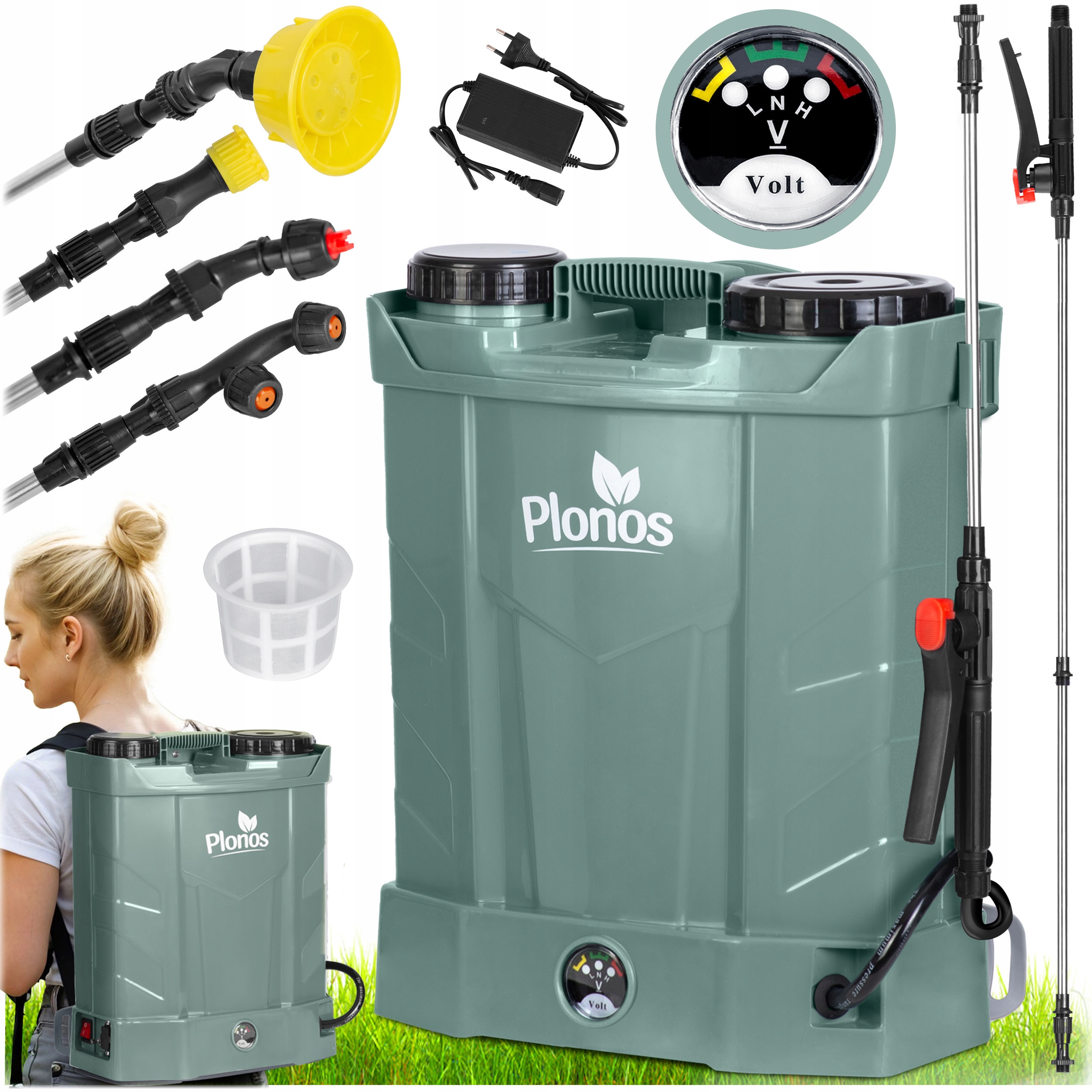 Opryskiwacz akumulatorowy ciśnieniowy plecakowy elektryczny 85cm Lanca 16L