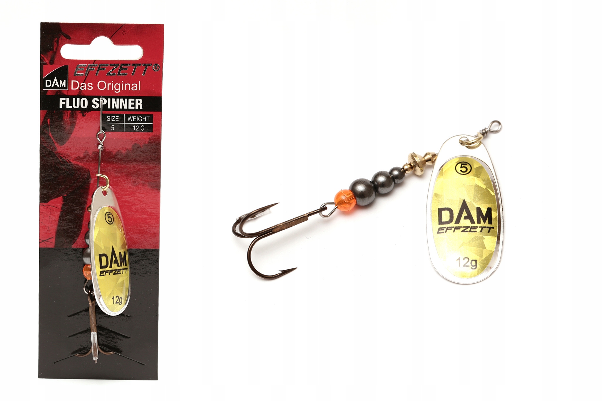 Obrotówka Dam Effzett Fluo Gold PRISMA-4,0 g