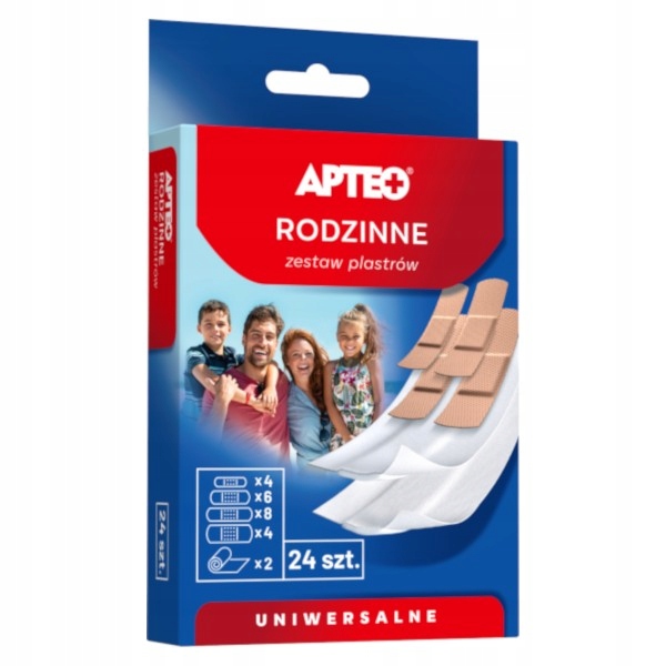 

Apteo Zestaw plastrów 24 sztuki plastry Uniwersaln