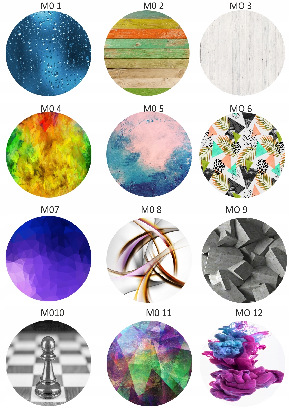 PODKŁADKA PODŁOGOWA POD FOTEL okrągła 100cm LIŚCIE Szerokość produktu 100 cm