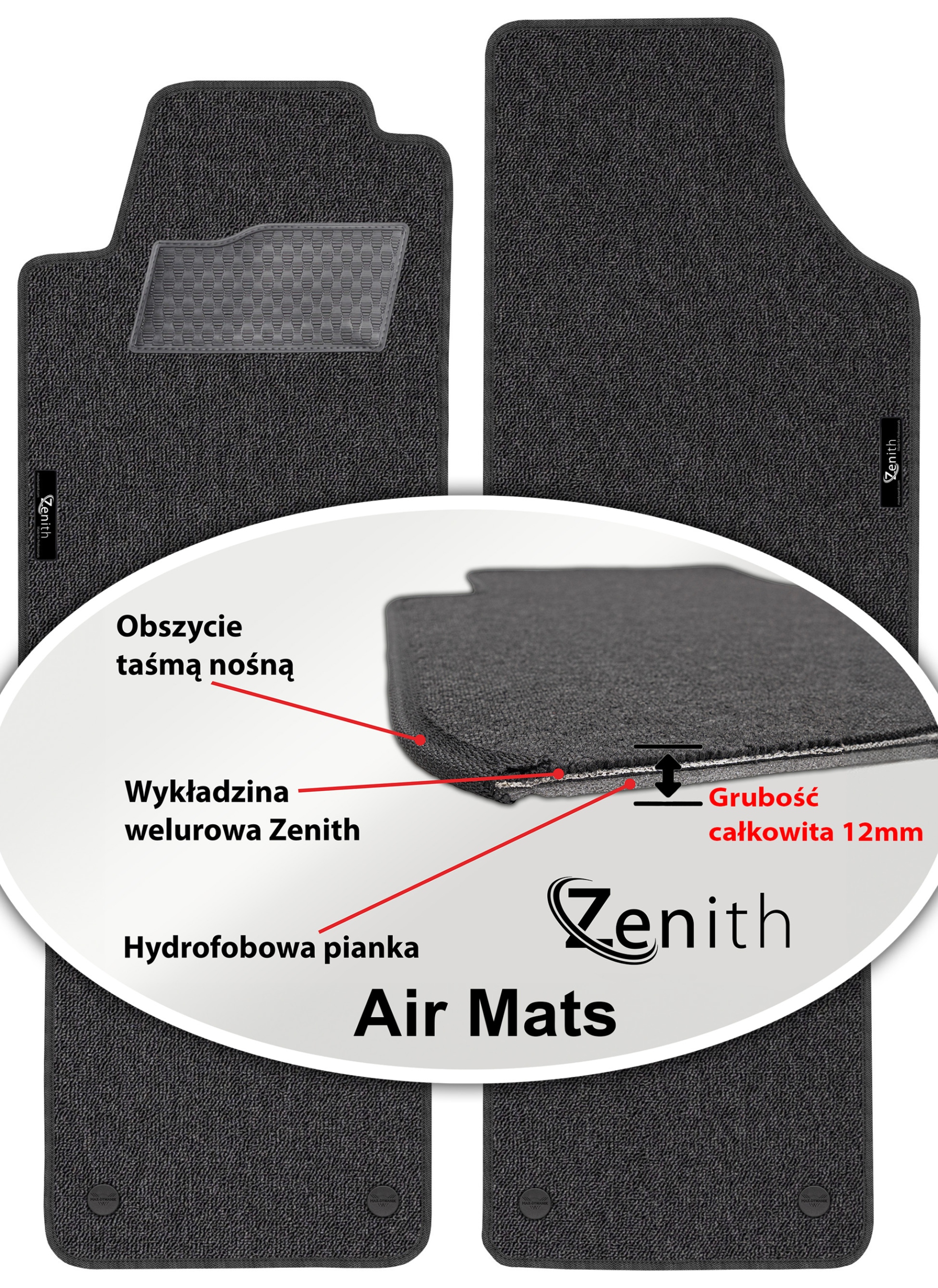 Audi A2 Hatchback 1999-2005 Velúrové koberčeky do auta Zenith Air Mats