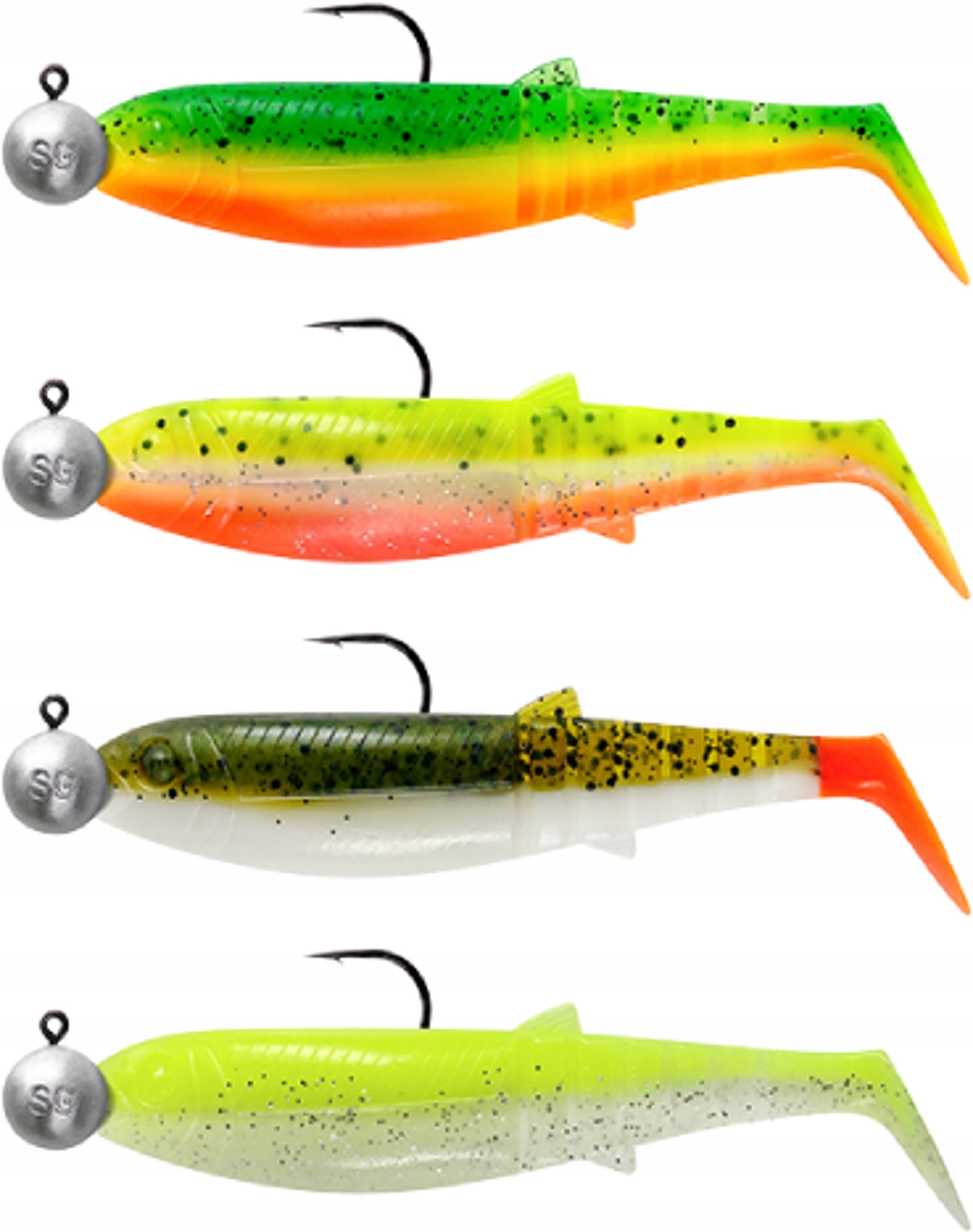 Zestaw 4 Gum Uzbrojone Cannibal 8cm Szczupak Savage Gear