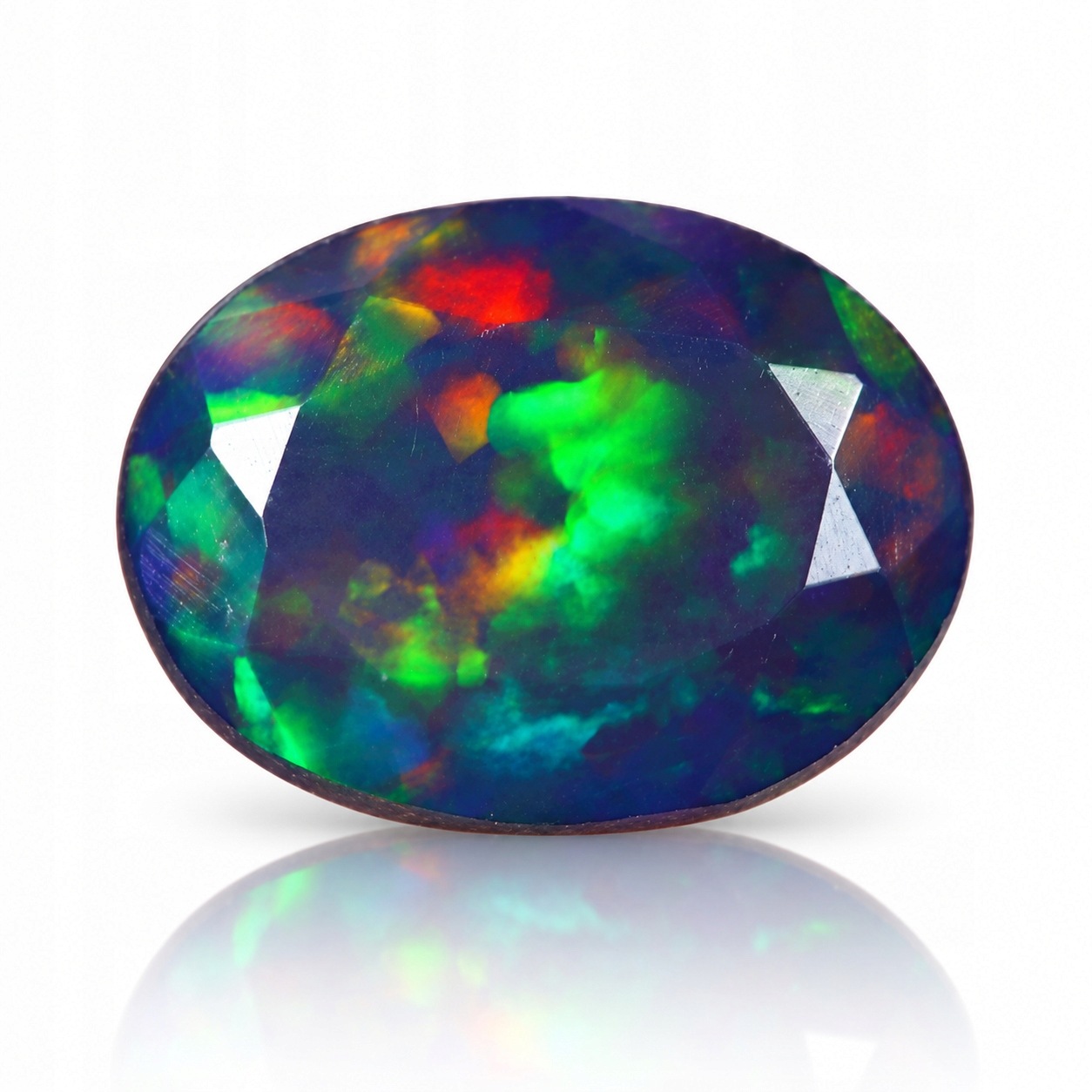 Přírodní opál černý 1.07 ct Ovál Etiopie certifikát Wbd