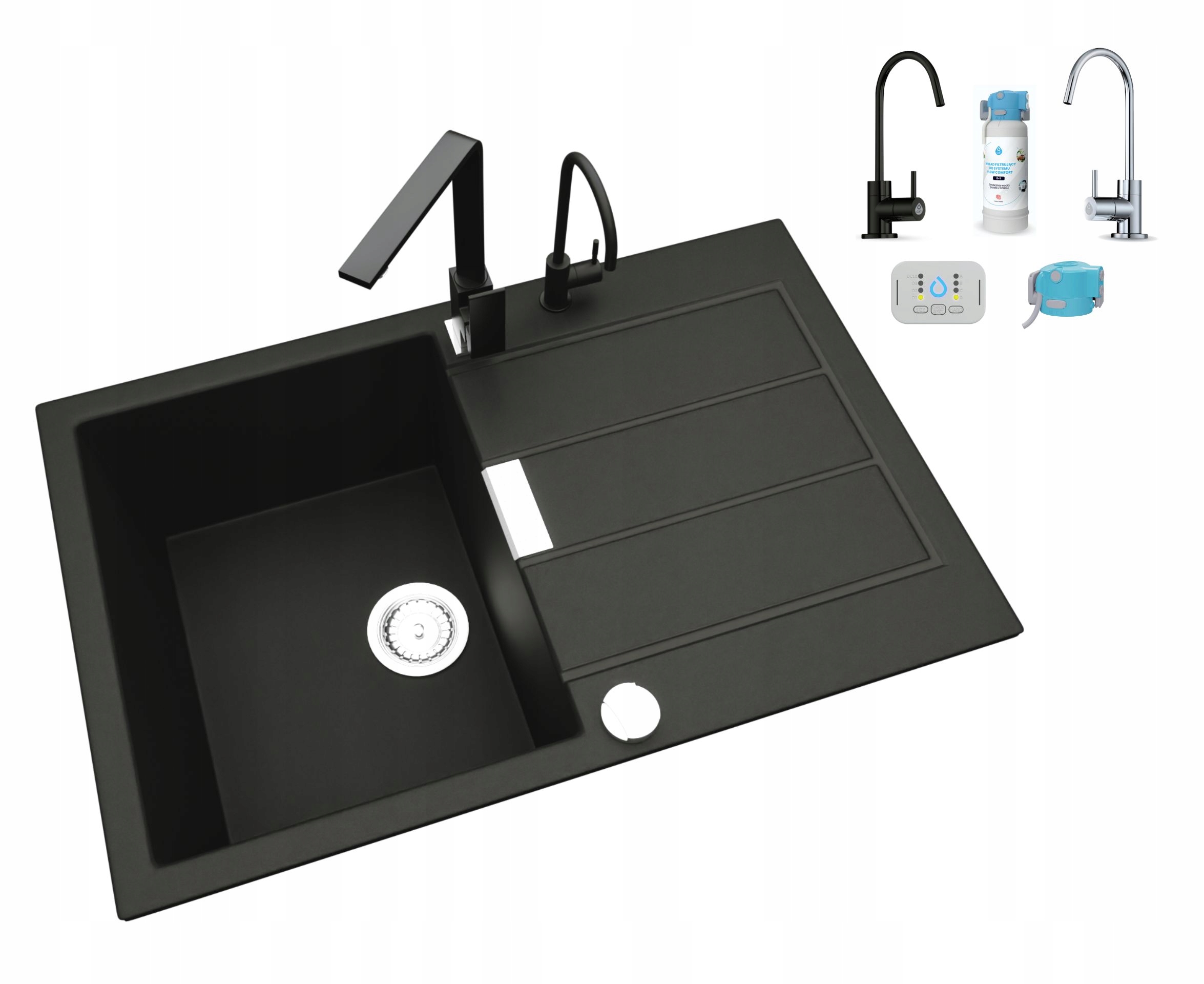 Zlewozmywak Franke S2D 611-78 bateria filtr Dafi comfort flow syfon
