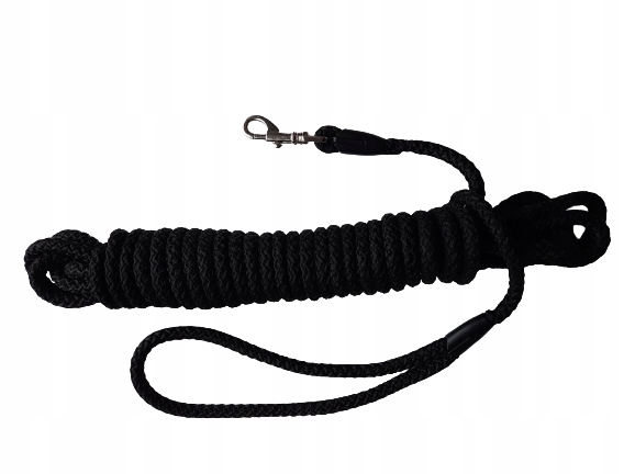 Levně Vodítko II tréninková Šňůra 10 mm 20 m, černá šňůra