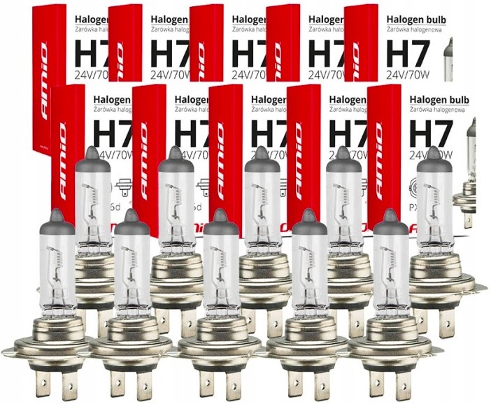 10x Żarówka Halogenowa H7 24V 70W filtr Uv E4 Żarówki H7 Ciężarówka