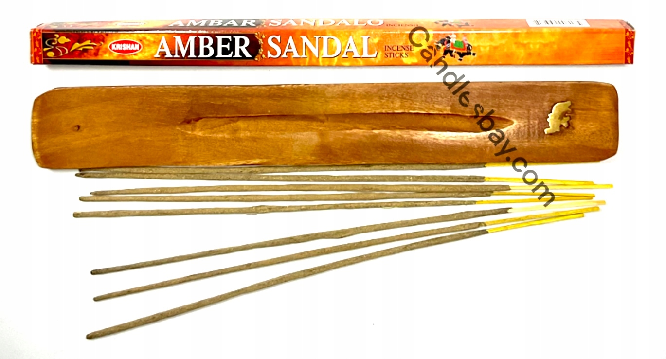 Kadzidełka długie Krishan AMBER SANDAL 8szt