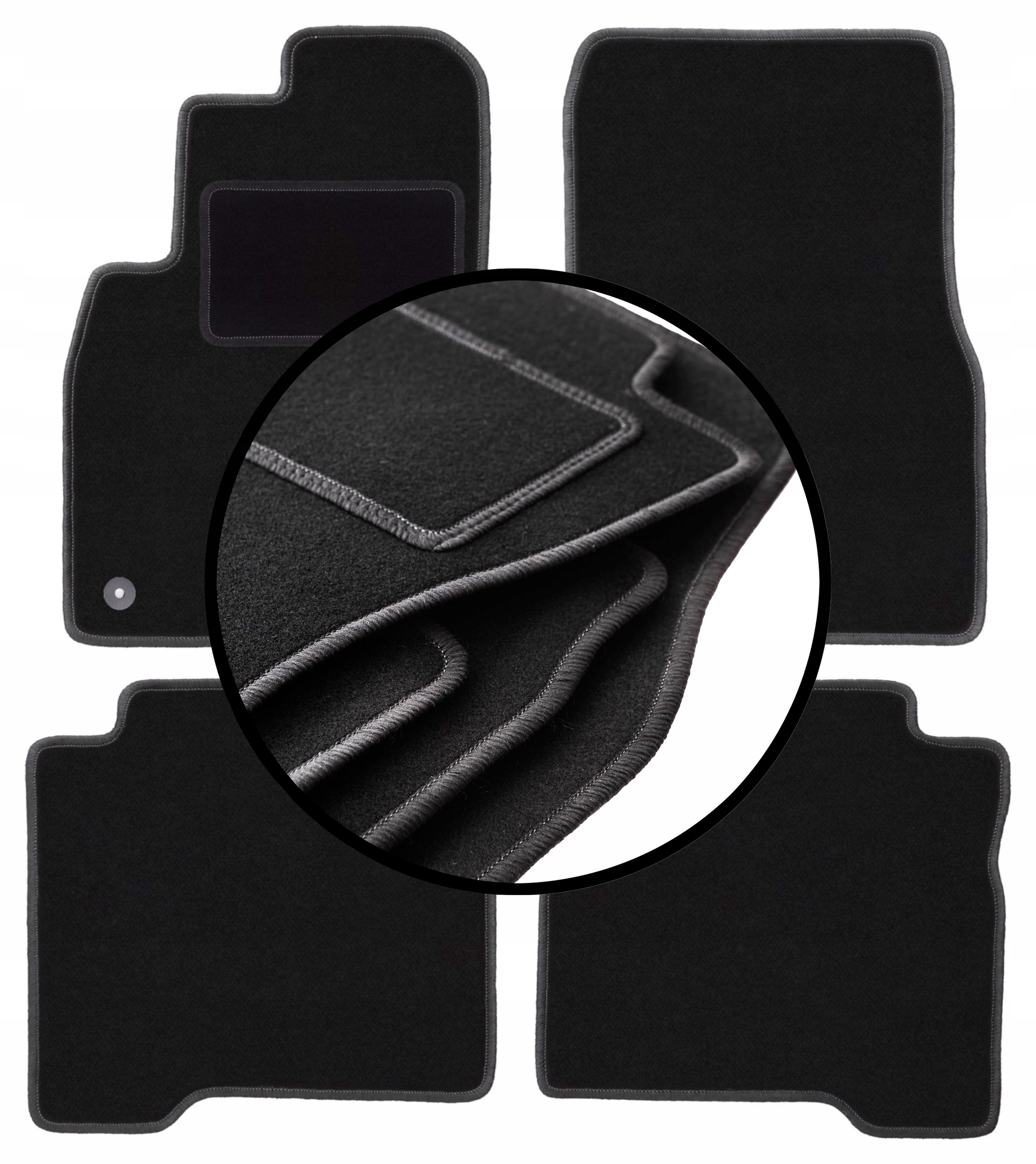 Velurové koberce komplet pro: Hyundai Terracan Suv (2001-2006)