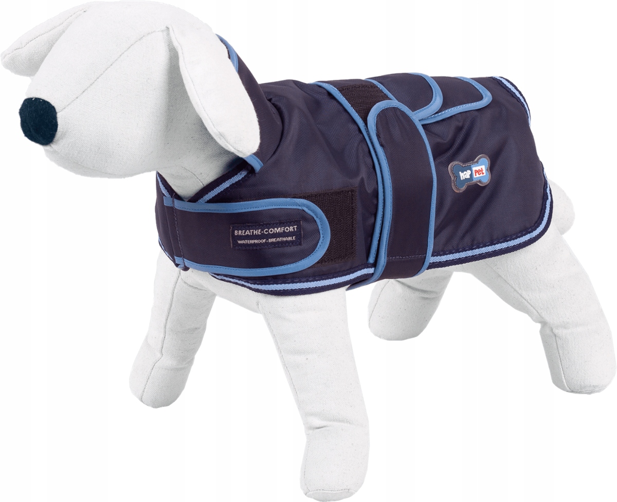 Levně Voděodolná bunda pro psa L 60 cm, modrá teplá